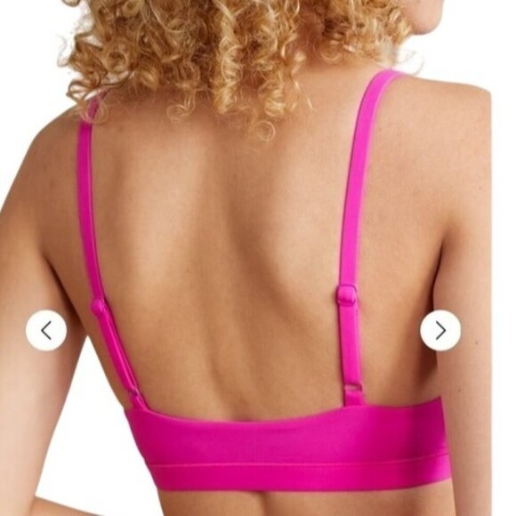 SKIMS XXS Fits Everybody Triangle Plunge Wireless Bralette Fuchsia Pink NWT - Picture 6 of 6